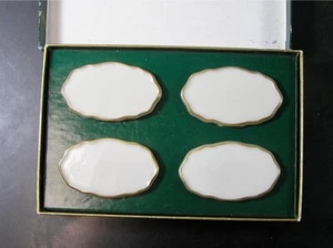 Vintage Lenox Porzellan Namensschilder, MIB 2 Sets, 8 Plaketten - Bild 1 von 5