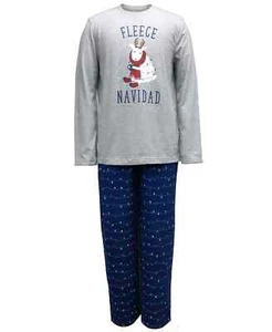 Family PJs Mens 2 PC Pajama Set Fleece Navidad - Holiday Lights (S) 4213 - - Picture 1 of 1