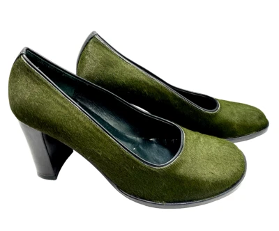 Zapatos de salón Kenneth Cole New York talla 8,5 pelo de becerro cuero hechos en Italia verde Foto 1 de 4