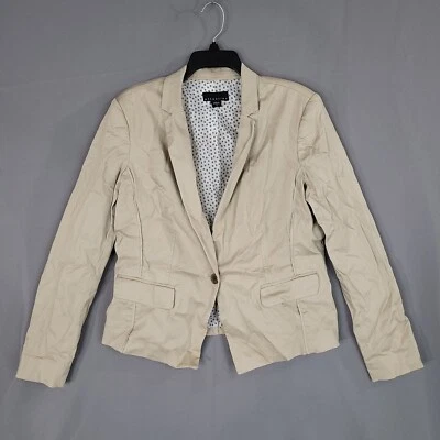 Chaqueta Blazer Attention Mujer 1 Botón Forrada Manga Larga Beige Talla 16 Foto 1 de 4
