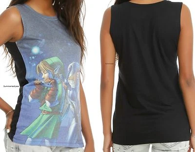 THE LEGEND OF ZELDA: OCARINA OF TIME HARMONIOUS SONG TANK TOP ~NINTENDO~ JUNIORS - Image 1 of 4