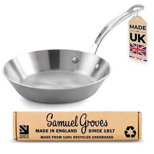 Samuel Groves Stainless Steel Classic Tri-Ply Frying Pan Made in England - Picture 1 of 19