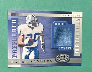 BARRY SANDERS 2000 Donruss Preferred Materials Jersey PM-21 196/200 GAME USED EX - Picture 1 of 2