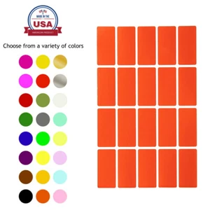 Rectangular Color Coding Labels 40 mm x 19 mm Small Quality Stickers - Picture 1 of 39