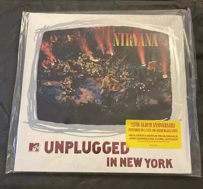 Nirvana MTV Unplugged Limited 25th Anniversary BLACK  Vinyl NEW And SEALED - Image 1 of 4
