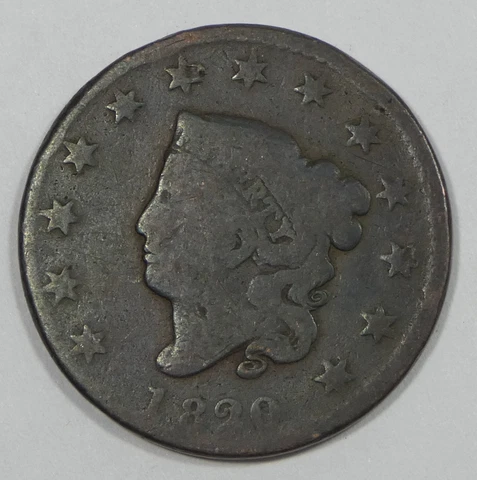 1820 Coronet Head Large Cent GOOD 1c Cover