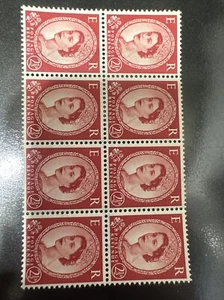 GB 1952 Sc# 296 Queen Elizabeth 2-1/2p bloque de 8 sellos sin montar o nunca montado - Imagen 1 de 2