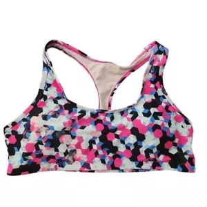 Top de natación de bikini SPEEDO para mujer festival azul fucsia negro espalda deportiva talla XL - Imagen 1 de 10