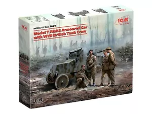 Coche blindado modelo T RNAS con tripulación de tanque británico de la Primera Guerra Mundial 1/35 ICM 35670 - Imagen 1 de 12