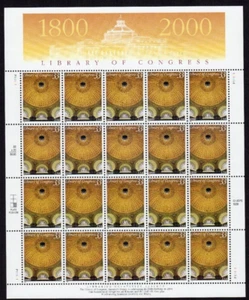 Scott #3390 Library of Congress Sheet of 20 Stamps - MNH - Picture 1 of 1