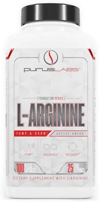 Purus Labs L-Arginine Pump & Grow 100 Capsules Active Amino - Image 1 of 4