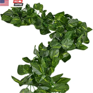 168 Feet Fake Foliage Garland Leaves Decoration Artificial Greenery Ivy Vine Pla - Picture 1 of 6