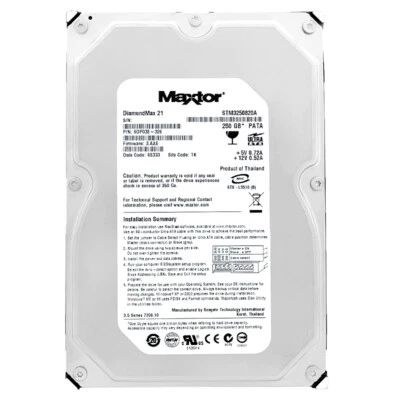 Disco rigido Maxtor STM3250820A 250 GB 7200 rpm 8 MB di cache IDE ATA 3,5"" Zo - Immagine 1 di 4