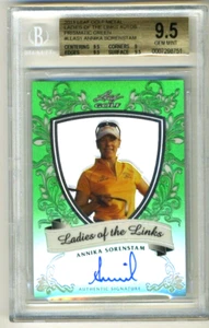 2011 Leaf Metal Ladies of the Links Green Auto Annika Sorenstam 3/25 BGS 9.5 10 - Picture 1 of 2