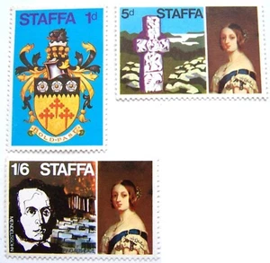 GB - Staffa 1969 - 3x Mendelssohn, Fingal's Caves, Arms & Queen Victoria MNH - Picture 1 of 1