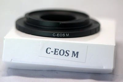 Cinema C Mount Lens to Canon EOS M EF-M Mirrorless Camera Adapter Ring M M5 M50 - Image 1 of 4