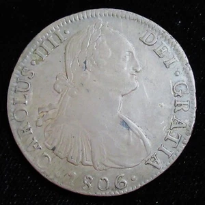 Mexico: Charles IV 8 Reales 1806 Mo-TH, Mexico City mint, KM109. - Picture 1 of 2