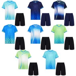 Kids Boys Sports Outfits T-Shirt with Shorts Sets for Soccer Basketball Training - Picture 1 of 73
