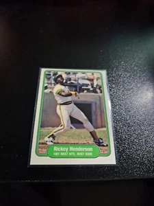 1982 FLEER BASEBALL #643 RICKEY HENDERSON OAKLAND ATHLETICS HOF NRMT-MT L@@K!!! - Picture 1 of 2