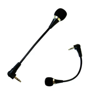 MIKROFON SMARTPHONE JACK 3,5 MM VIDEOANRUFE FLEXIBEL PC INTERNET SCHWARZ gt - Bild 1 von 8
