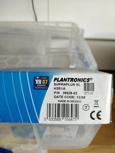 Plantronics H351 SupraPlus SL Monaural Voice Tube Telephone Headset with QD Plug - Picture 1 of 3