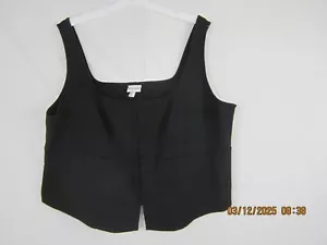 Women's Ava & Viv Knit Corset Tank Top Black 2X - Picture 1 of 12