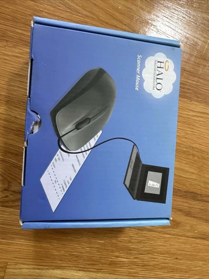  Halo Scanner Mouse New In Original Box Software Disk Manual Blue HALO2 CLOUD - Image 1 of 1
