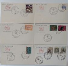 Stamps Republic Italian Third Lotto Di 6 Envelopes First Day Year 1974