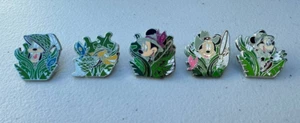 2005 Disney Cast Lanyard Hidden Mickey Series "Butterfly Hunting" Set of 5 pins - Picture 1 of 7