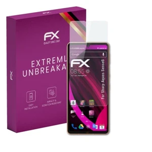 atFoliX Glass Protector for Sharp Aquos Sense6 9H Hybrid-Glass - Picture 1 of 8