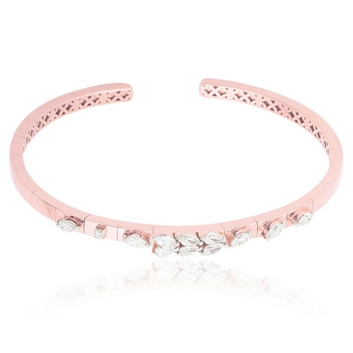 VALENTINO Bracciale in oro rosa 18 kt 1 00 ct braccialetto pera coltivato in laboratorio CVD diamanti regalo