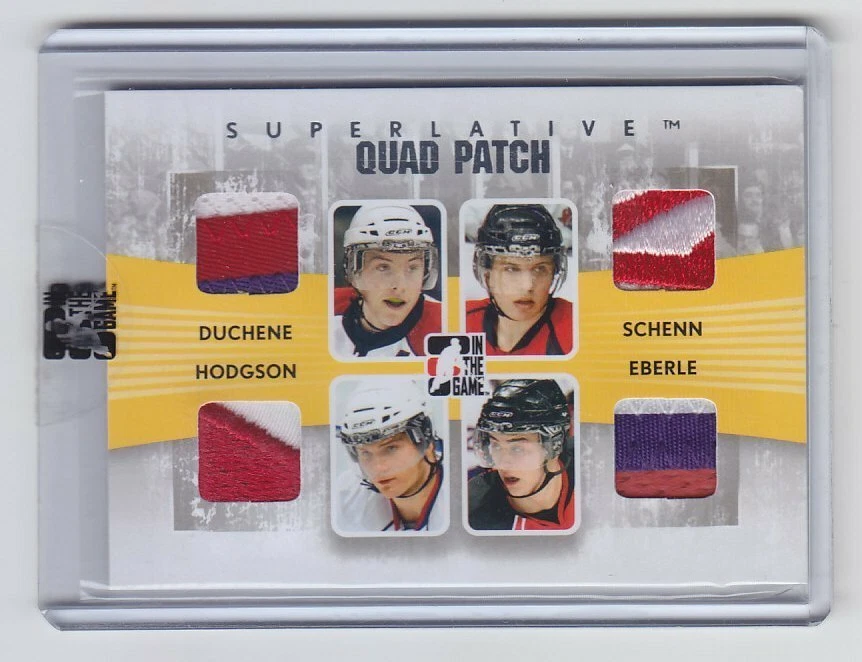 2009-10 ITG SUPERLATIVE DUCHENE SCHENN EBERLE HODGSON 1/9 PATCH QUAD SILVER QP06 - Image 1 of 1