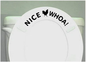 BERRYZILLA What a Nice Rooster Cock Decal For Toilet Seat Funny Man Cave Sticker - Picture 1 of 3