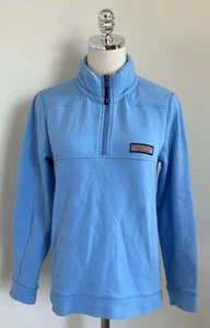 Vineyard Vines 1/4 Zip LS Pullover Light Blue YL16 - Picture 1 of 8