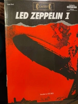 Led Zeppelin 1 Guitar Tab Edition Jesse Cress Classic Music Songbook 1990 - Image 1 of 2