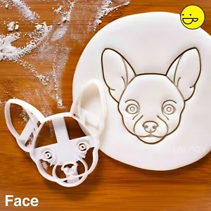 Chihuahua Face cookie cutter | Cute treats dog rescue shelter pet vet biscuit - Picture 1 of 6