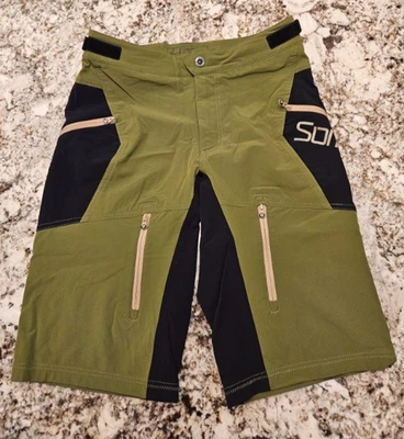 Sombrio Pinner Men's Mountain Biking MTB Green Black Shorts  Medium - Image 1 of 4