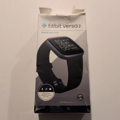 Fitbit Versa 2 Wristband Activity Tracker Black FB507BKBK Open Box - Image 1 of 4