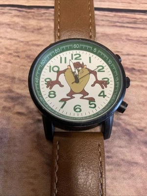 RELOJ PULSERA ACCUTIME LOONEY TUNES LT5038WM-TAZMANIAN DEVIL DIAL Usado/COMO ESTÁ Foto 1 de 3