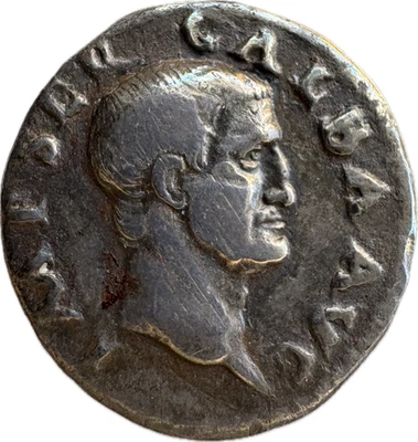 Roman Empire - Galba, AD 68-69 - AR Denarius - SPQR OB CS in Wreath - Image 1 of 2