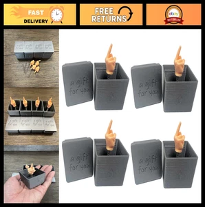 Überraschung Mittelfinger Gag Geschenkbox (4er Pack) - Frühlingsaktivierter Streich - Lustig Nein - Bild 1 von 7
