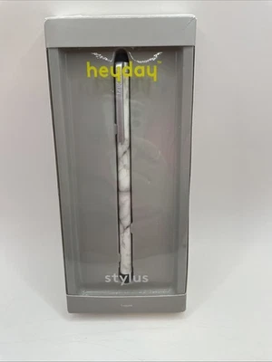 Heyday Pen-Shaped Double Tip Stylus on touchscreen devices - Gray / White Marble - Image 1 of 3