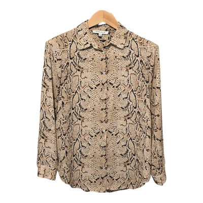 玫瑰 + 橄榄上衣女式小号多色蛇印花纽扣黑帮妻子艺术 — 第 1/4 张图片