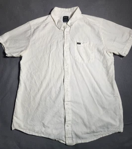 Camisa RVCA Para Hombre Talla XL Calce Ajustado Blanca Manga Corta Bolsillo con Cuello Abotonado - Imagen 1 de 17