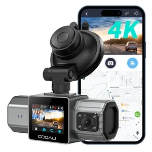 4K Dual Dash Cam, Built-in GPS Wi-Fi, 2.5K+1080P Dash Cam Front and Inside wi... - Picture 1 of 9
