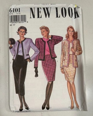 New Look 6101 Misses Pencil Skirt Suit Pattern Size 8-18 FF Uncut - Image 1 of 2