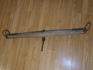 Vintage Antique Wood Single Tree Yoke- Horse Ox Western Primitive 40" Free Ship - Picture 1 of 13