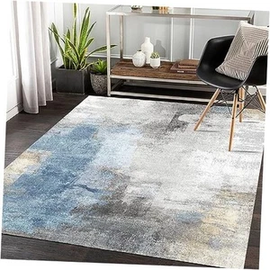 Modern Indoor Slim Area Rug,5x7 Feet Large Living Room Bedroom Rug,Light - Picture 1 of 7