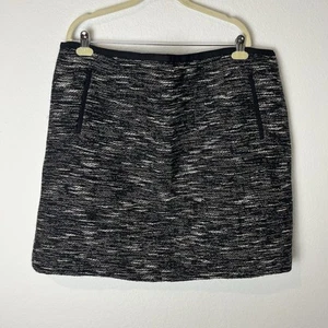 NWT Talbots Womens Tweed Skirt Sz 20WP Black Front Pockets Back Zip Lined 217 - Picture 1 of 7