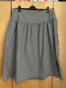 ASOS Black & White Gingham Wrap Skirt Size Large VGC - Picture 1 of 4